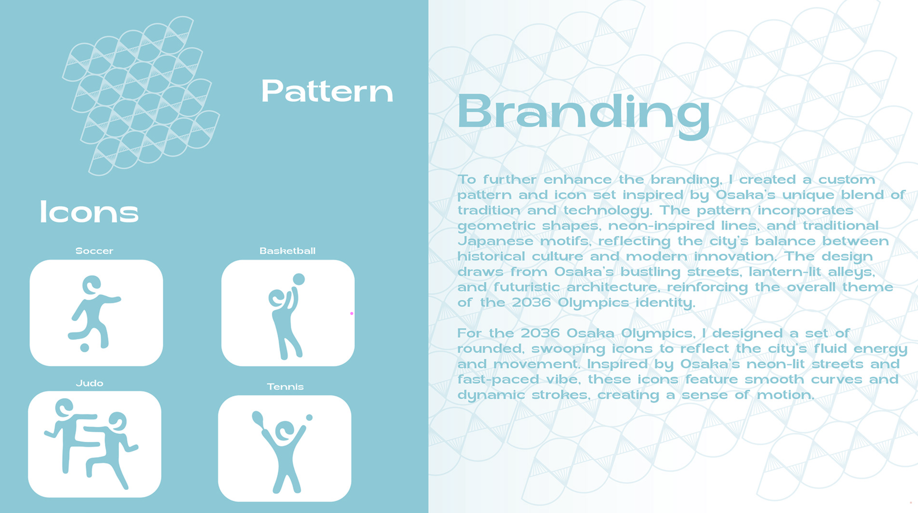 Placeholder pattern study for Osaka 2036 Olympics