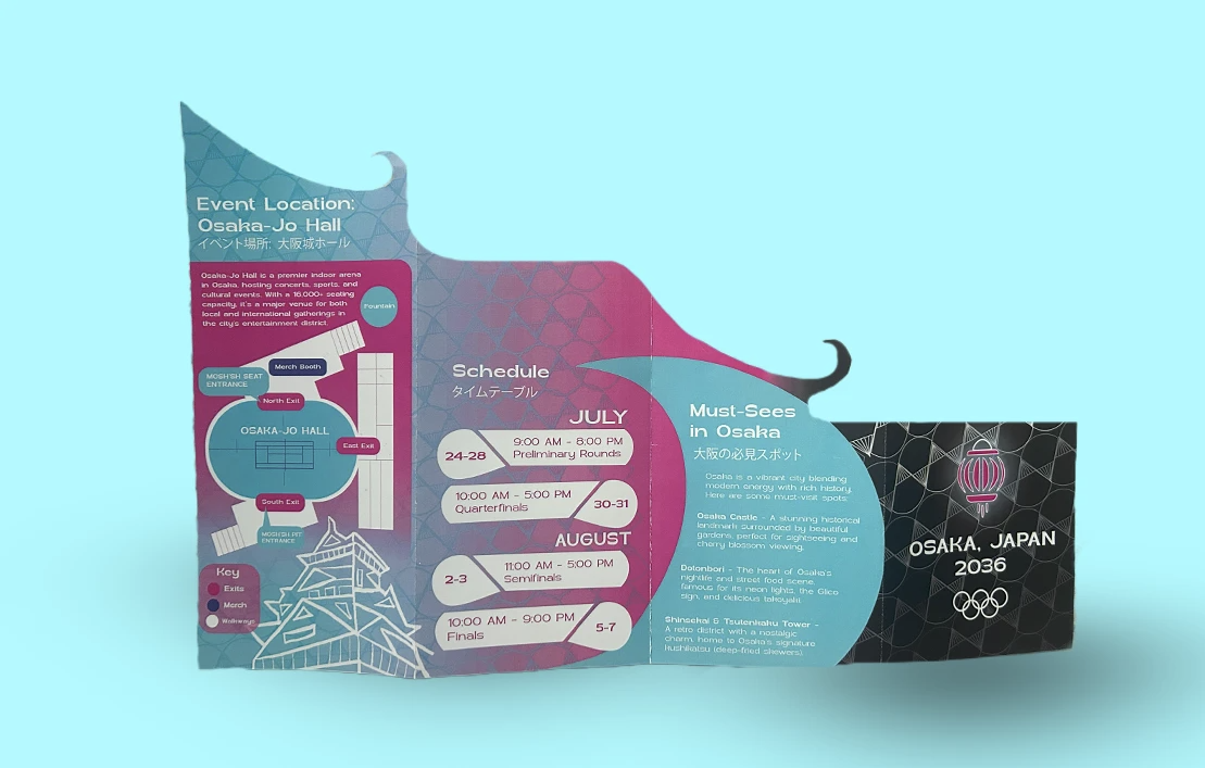 Osaka 2036 Olympics brochure (back)
